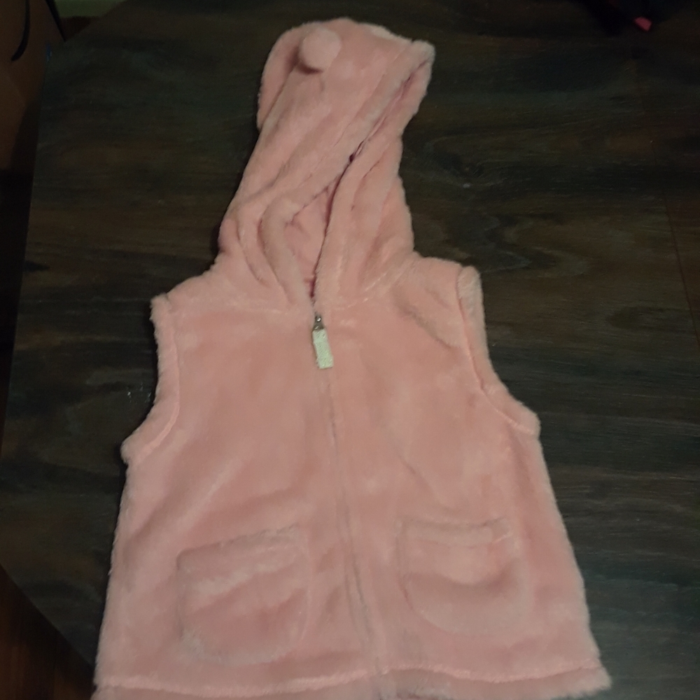 Carter's pink fuzzy jacket short sleeve